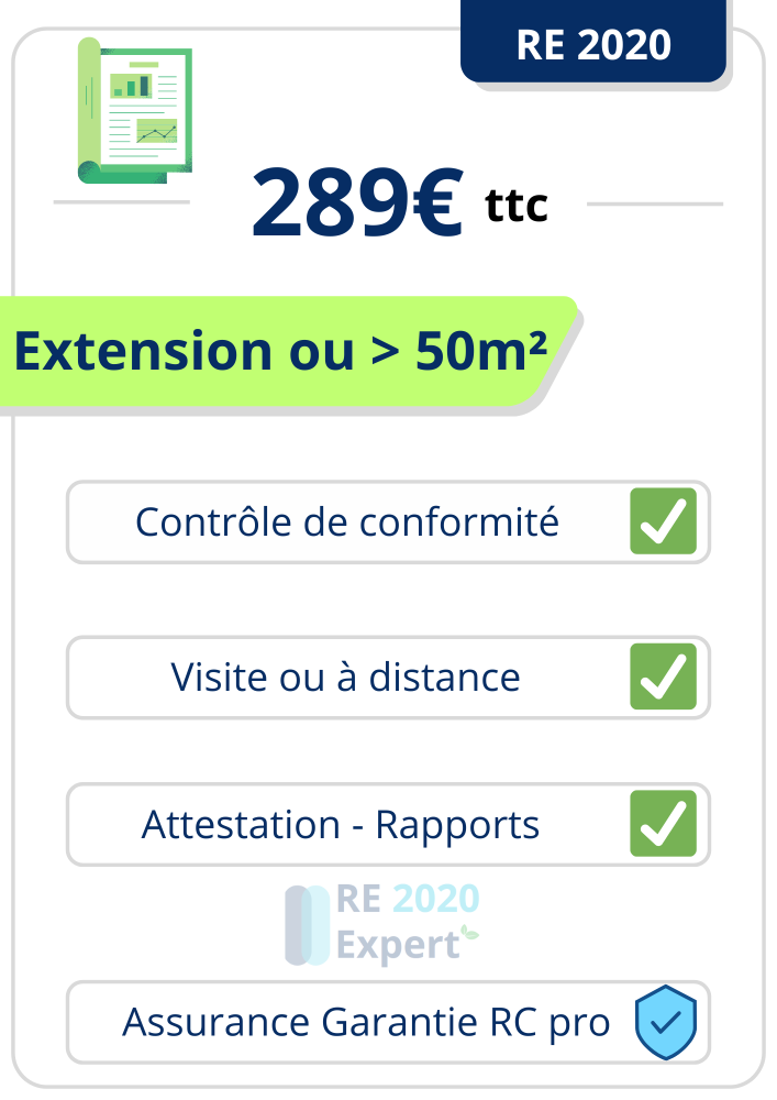 Pack Conformité Extensions ou inférieur à 50 m² | RE2020 - RT2012