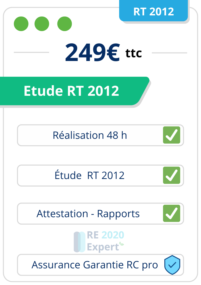 Pack Étude RT 2012 | Attestation bbio  + XML complet