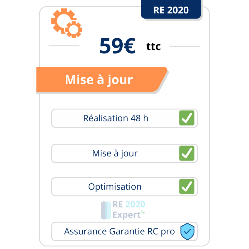 Pack Mise à Jour RE2020 | Actualisation étude et attestation
