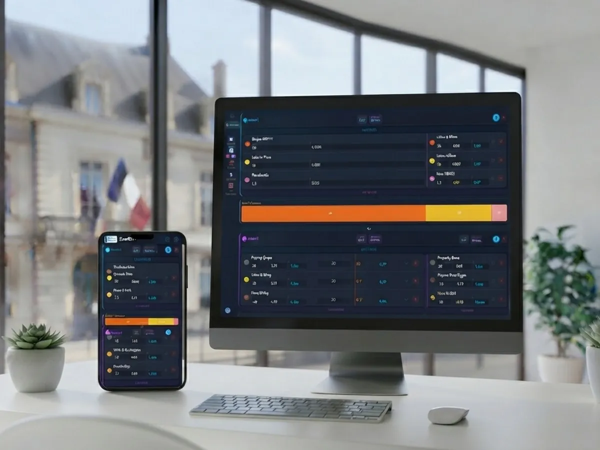 L'application Quantum Therm ouverte sur un ordinateur et un téléphone, pour comparer des parois